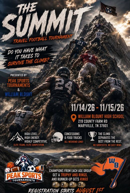 The Summit flyer, Nov 14 to Nov 15, William Blount High School, Maryville